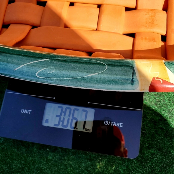 Lyn Bonde Bread Basket Server Woven Earthenware Dinner Table Kitchen Signed - Picture 11 of 11